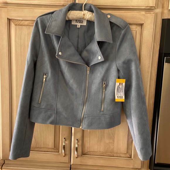 BB Dakota by Steve Madden Jackets & Blazers - BB Dakota Steve Madden moto jacket sz M blue NWT